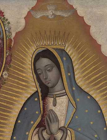瓜达卢佩圣母，1700年`Virgin of Guadalupe, 1700 by Mexican School