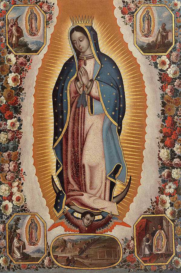 瓜达卢佩圣母，1720年`Virgin of Guadalupe, 1720 by Antonio de Torres