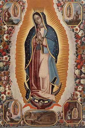 瓜达卢佩圣母，1720年`Virgin of Guadalupe, 1720 by Antonio de Torres
