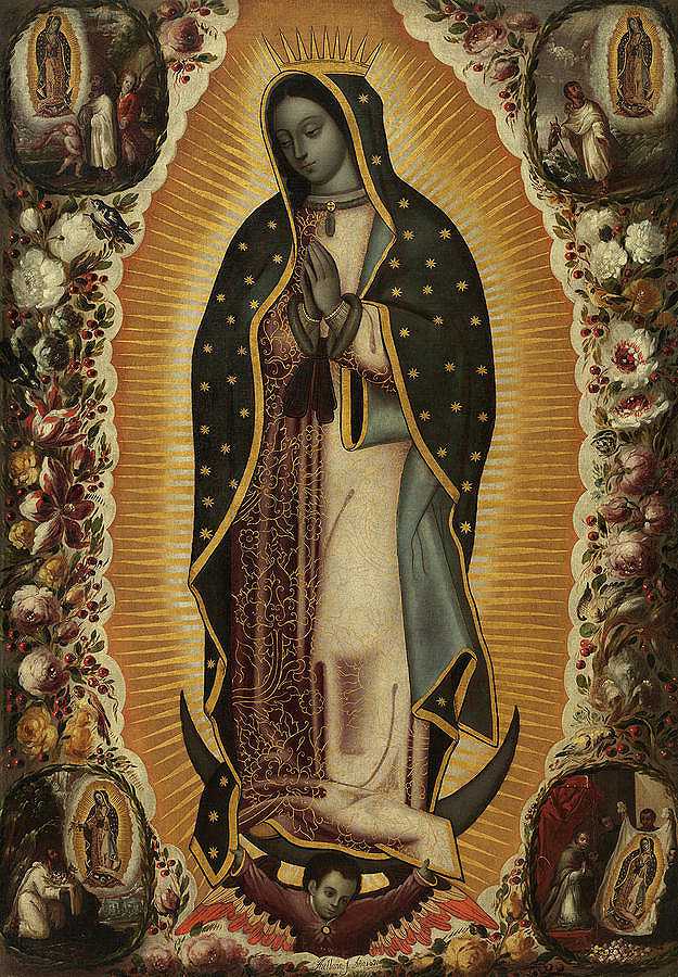 瓜达卢佩圣母，1692年`Virgin of Guadalupe, 1692 by Manuel de Arellano