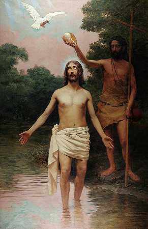 耶稣洗礼，1895年`Baptism of Jesus, 1895 by Jose Ferraz de Almeida Junior