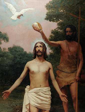 耶稣的洗礼`Baptism of Jesus by Jose Ferraz de Almeida Junior