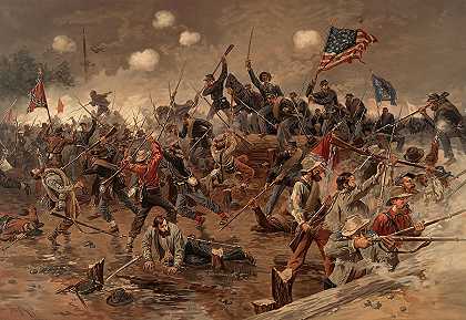 斯波茨尔瓦尼亚战役，1864年`Battle of Spotsylvania, 1864 by Thure de Thulstrup