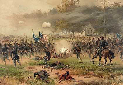 安提坦战役，1862年`Battle of Antietam, 1862 by Thure de Thulstrup