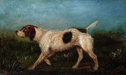 狗，1880年`Dog, 1880 by Henri de Toulouse-Lautrec