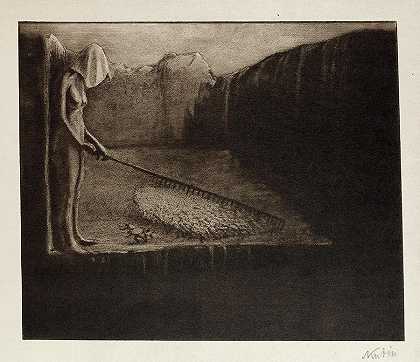 人类命运，1903年`Human Fate, 1903 by Alfred Kubin