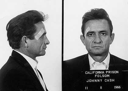 约翰尼现金杯照片`Johnny Cash Mug shot by Historical Photo