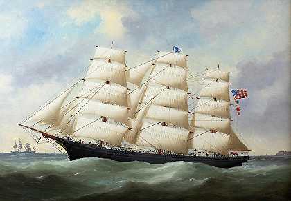 塞维娅号`Ship Servia by Edouard Adam