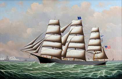斯特林号，1874年`Ship Sterling, 1874 by John Frederick Loos