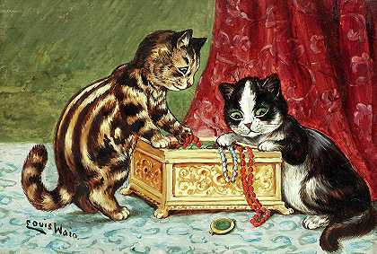 宝贝小猫`Treasure Kittens by Louis Wain