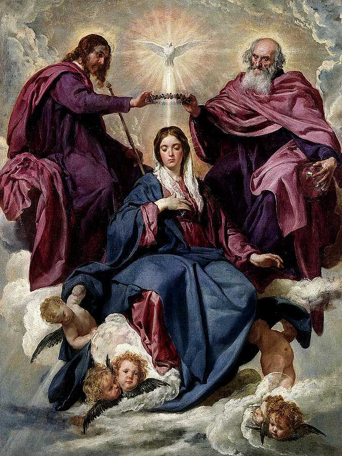 圣母加冕礼，1644年`Coronation of the Virgin, 1644 by Diego Velazquez