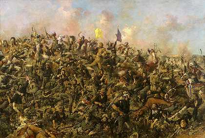 卡斯特的最后一站，1899年`Custer\’s Last Stand, 1899 by Edgar Samuel Paxson
