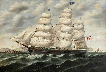 1859年，利物浦附近的拉帕汉诺克号`Ship Rappahannock near Liverpool, 1859 by William Gay York