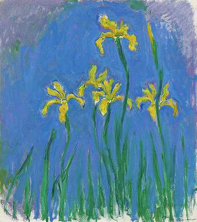 艾里斯，1924-1925`Iris, 1924-1925 by Claude Monet