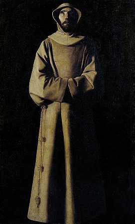 根据教皇尼古拉斯五世的设想，阿西西的圣方济各，1640年`Saint Francis of Assisi according to Pope Nicholas V\’s Vision, 1640 by Francisco de Zurbaran