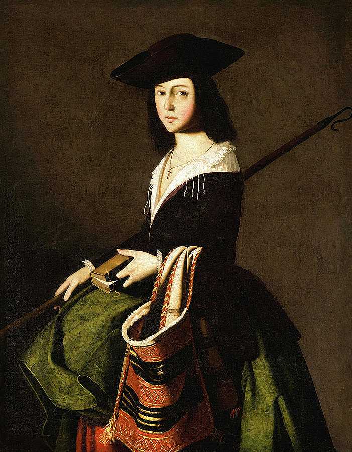圣玛丽娜，1650年`Saint Marina, 1650 by Francisco de Zurbaran