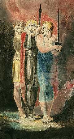 指控盗窃、通奸、谋杀、战争的人`The Accusers of Theft, Adultery, Murder, War by William Blake