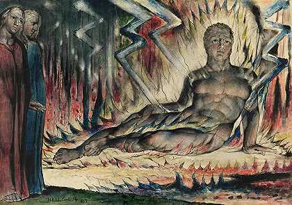 亵渎者卡帕涅斯`Capaneus the Blasphemer by William Blake
