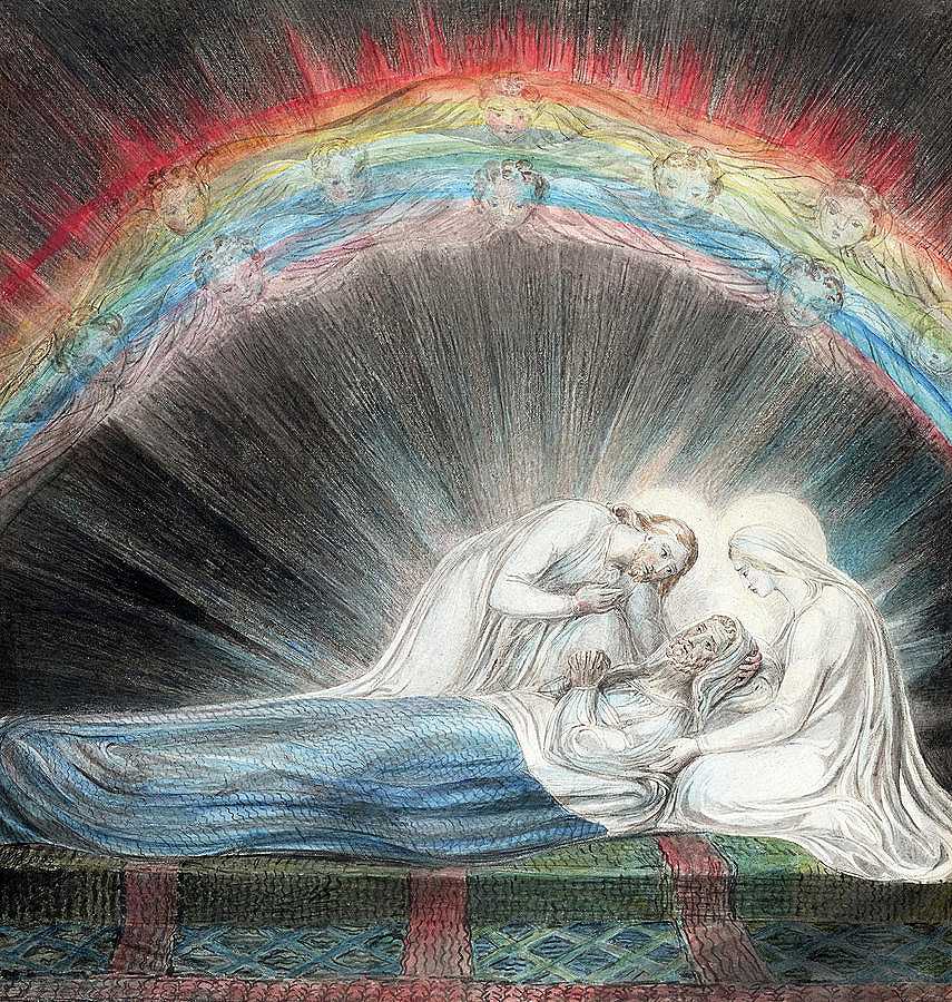 圣约瑟夫之死`Death of Saint Joseph by William Blake