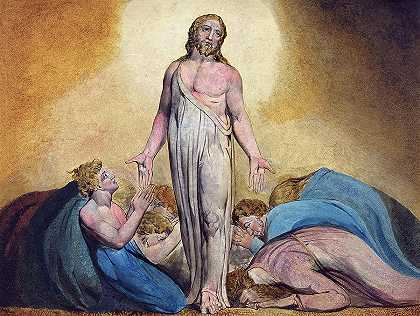 基督向门徒显现`Christ Appearing to His Disciples by William Blake