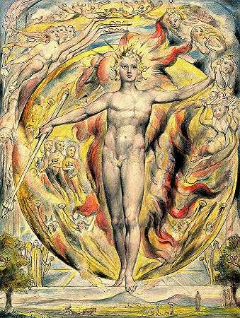 太阳在他的东门`Sun at His Eastern Gate by William Blake