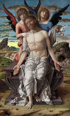 基督作为苦难的救赎者，1500年`Christ as the Suffering Redeemer, 1500 by Andrea Mantegna