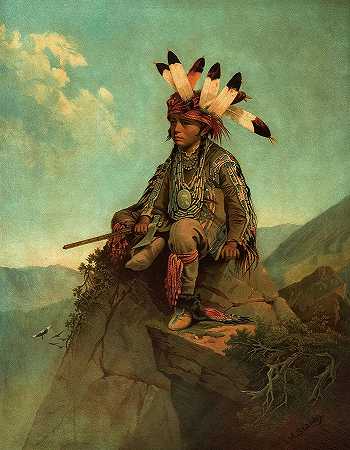 年轻的酋长乌卡斯`The Young Chief Uncas by John Mix Stanley