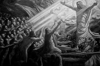 1891年至1894年，死亡王国中的基督`Christ in the Realm of the Dead, 1891 – 1894 by Joakim Skovgaard