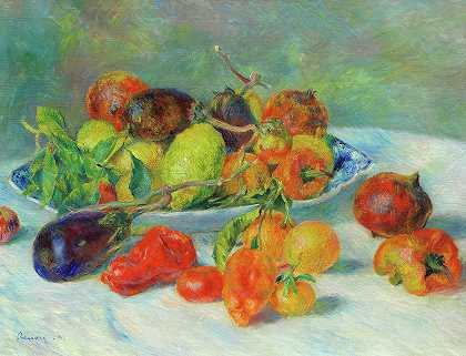 米笛的果实，1881年`Fruits of the Midi, 1881 by Auguste Renoir
