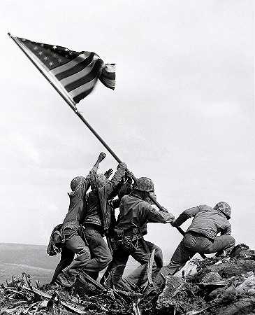 1945年2月23日，硫磺岛升旗`Raising the Flag on Iwo Jima, February 23, 1945 by Joe Rosenthal