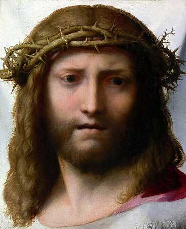 基督之首，1525-1530年`Head of Christ, 1525 – 1530 by Correggio