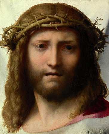 基督之首，1530年`Head of Christ, 1530 by Correggio