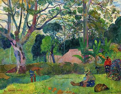 大树，1891年`The Big Tree, 1891 by Paul Gauguin