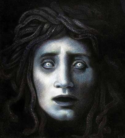美杜莎蛇发女怪`The Medusa Gorgon by Carlo Bocklin