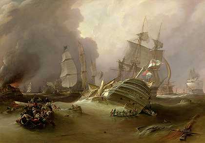 特拉法加战役的第二天`The Day after the Battle of Trafalgar by Richard Brydges Beechey