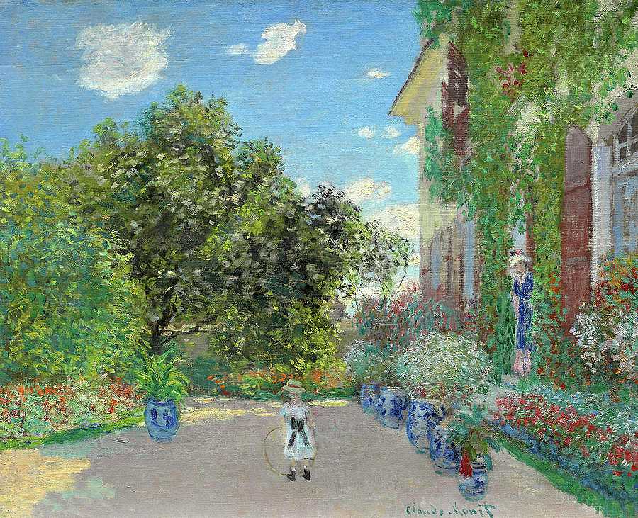 阿根泰尔艺术家之家，1873年`Artist\’s House at Argenteuil, 1873 by Claude Monet