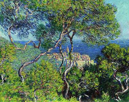 意大利博尔迪赫拉风景区，1884年`View of Bordighera, Italy, 1884 by Claude Monet