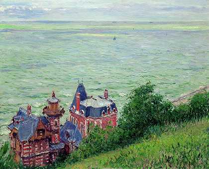 特鲁维尔别墅`Villas at Trouville by Gustave Caillebotte