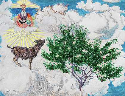 进入天堂的公羊`The Ram that Entered Paradise by Nikolai Astrup