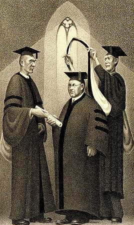 荣誉学位，1938年`Honorary Degree, 1938 by Grant Wood