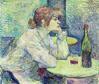 宿醉`The Hangover by Henri de Toulouse-Lautrec