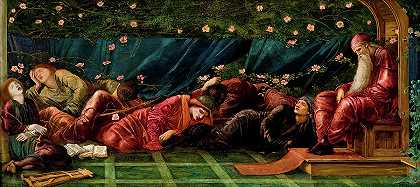国王和他的宫廷`The King and His Court by Edward Burne-Jones