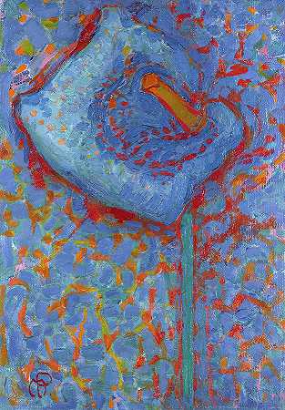 海芋`Arum Lily by Piet Mondrian