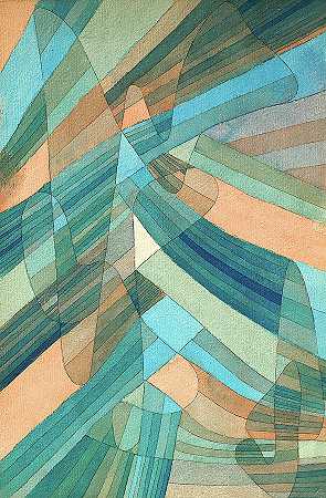 1929年的《复调电流》`Polyphonic Currents, 1929 by Paul Klee