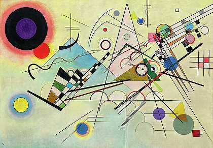 1923年8月8日`Composition 8, 1923 by Wassily Kandinsky