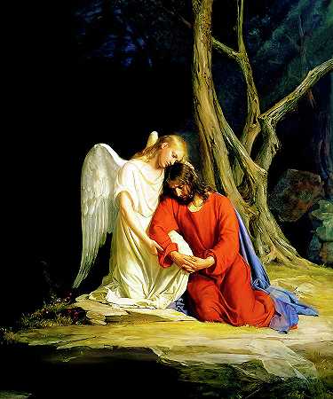 客西马尼，1873年`Gethsemane, 1873 by Carl Bloch