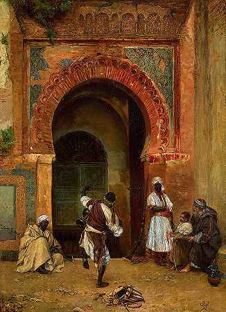 麦地那门丹吉尔节`Gnaoua Festival, Medina gate Tangier by Clement Pujol de Guastavino