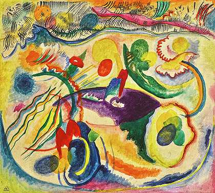 关于最后审判的主题`On the Theme of the Last Judgement by Wassily Kandinsky