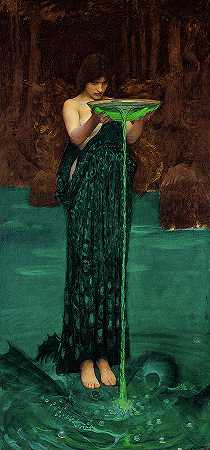 Circe envious，1892年`Circe Invidiosa, 1892 by John William Waterhouse