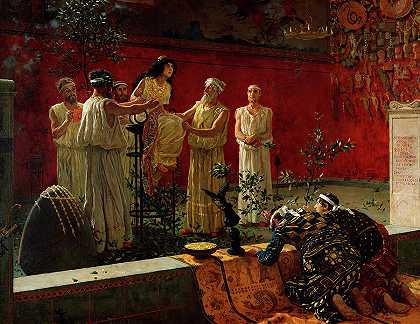 神谕，1880年`The Oracle, 1880 by Camillo Miola